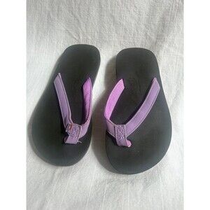 Rainbow girls size 13/1 purple flip flops sandals
